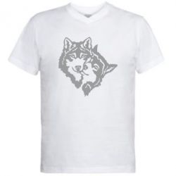 Мужская футболка  с V-образным вырезом Пара *для светлой основы - PrintSalon