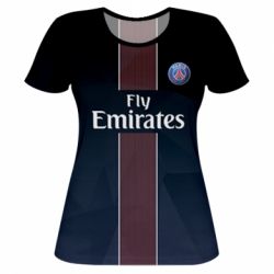 Женская футболка 3D Paris Saint Germain - PrintSalon