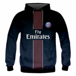 Мужское 3D худи Paris Saint Germain - PrintSalon