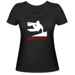 Жіноча футболка з V-подібним вирізом Parkour Run - PrintSalon