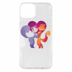 Чехол для iPhone 14 Парочка. Котики
