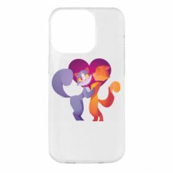 Чехол для iPhone 14 Pro Парочка. Котики