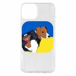 Чехол для iPhone 14 Патрон на фоне флага