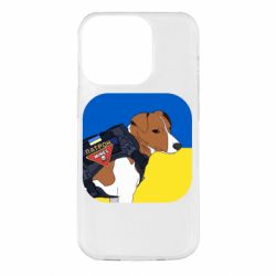 Чехол для iPhone 14 Pro Патрон на фоне флага - PrintSalon