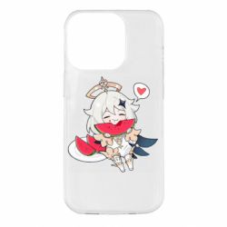 Чехол для iPhone 14 Pro Паймон с арбузом