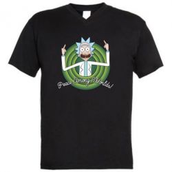 Мужская футболка  с V-образным вырезом Peace Among Worlds! - PrintSalon