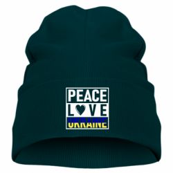 Детская шапка PEACE LOVE UKRAINE - PrintSalon