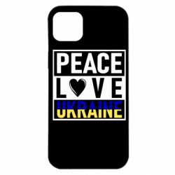 Чехол для iPhone 14 Plus PEACE LOVE UKRAINE - PrintSalon