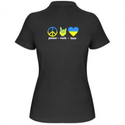 Женское поло Peace, Rock, Love