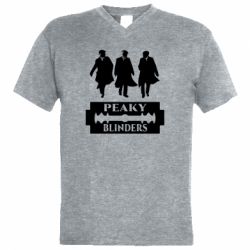 Мужская футболка  с V-образным вырезом Peaky Blinders - PrintSalon