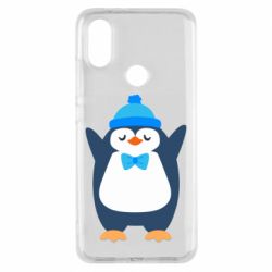 Чехол для Xiaomi Mi A2 Penguin in a hat - PrintSalon