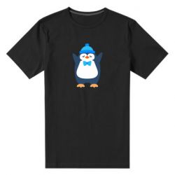 Мужская футболка премиум Penguin in a hat - PrintSalon