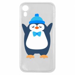 Чехол для iPhone XR Penguin in a hat - PrintSalon