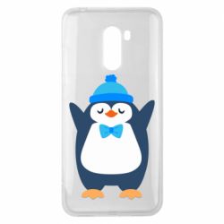 Чехол для Xiaomi Pocophone F1 Penguin in a hat - PrintSalon