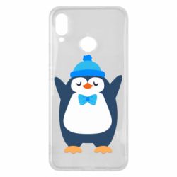 Чехол для Huawei P Smart Plus 2018 Penguin in a hat - PrintSalon
