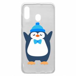 Чехол для Samsung A30 Penguin in a hat - PrintSalon