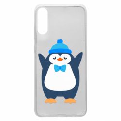 Чехол для Samsung A70 Penguin in a hat - PrintSalon