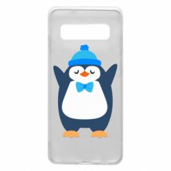 Чехол для Samsung S10 Penguin in a hat - PrintSalon