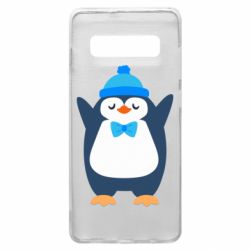 Чехол для Samsung S10+ Penguin in a hat - PrintSalon