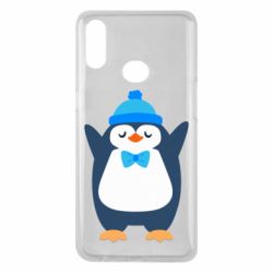 Чехол для Samsung A10s Penguin in a hat - PrintSalon