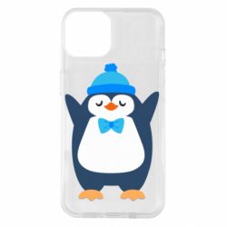Чехол для iPhone 14 Penguin in a hat - PrintSalon