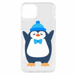 Чехол для iPhone 14 Plus Penguin in a hat - PrintSalon