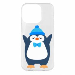 Чехол для iPhone 14 Pro Penguin in a hat - PrintSalon