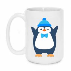 Чашка 420ml Penguin in a hat - PrintSalon