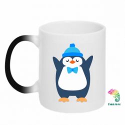 Чашка-хамелеон Penguin in a hat - PrintSalon