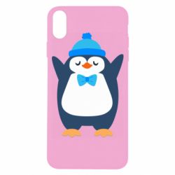 Чехол для iPhone X/Xs Penguin in a hat - PrintSalon