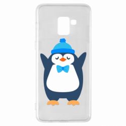 Чехол для Samsung A8+ 2018 Penguin in a hat - PrintSalon