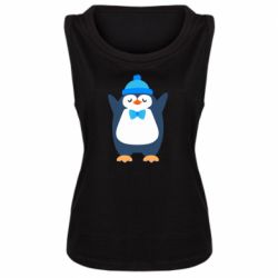 Женская майка Penguin in a hat - PrintSalon