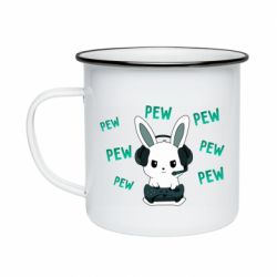 Кружка емальована Pew pew pew 1 - PrintSalon