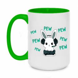 Чашка двокольорова велика Pew pew pew 1 - PrintSalon