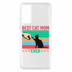 Чехол для Huawei P Smart 2021 Best cat mom ever - PrintSalon