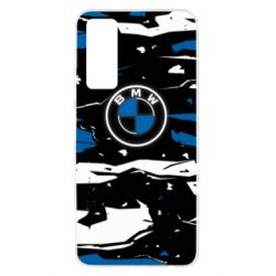Чехол для Huawei P Smart 2021 BMW logo and art background - PrintSalon