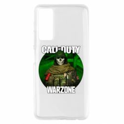 Чехол для Huawei P Smart 2021 Call of duty Warzone ghost green background - PrintSalon