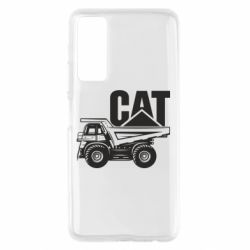 Чехол для Huawei P Smart 2021 CAT logo and truck - PrintSalon