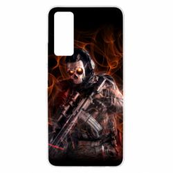 Чехол для Huawei P Smart 2021 Ghost On Fire - PrintSalon