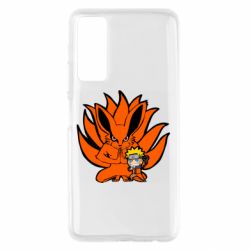 Чехол для Huawei P Smart 2021 Kurama And Naruto - PrintSalon