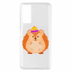 Чехол для Huawei P Smart 2021 Little hedgehog in a hat - PrintSalon
