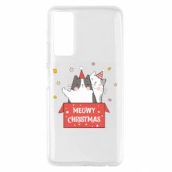 Чехол для Huawei P Smart 2021 Meowy Christmas ( present box ) - PrintSalon