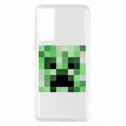 Чехол для Huawei P Smart 2021 Minecraft minimalist Creeper - PrintSalon