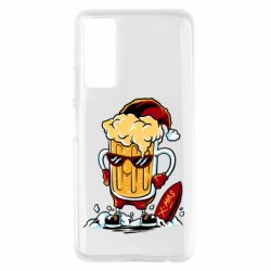 Чехол для Huawei P Smart 2021 New Year's beer - PrintSalon