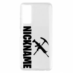 Чехол для Huawei P Smart 2021 Nickname fortnite weapons - PrintSalon