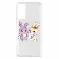 Чехол для Huawei P Smart 2021 Rabbits In Love - PrintSalon