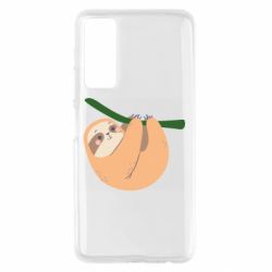 Чехол для Huawei P Smart 2021 Sloth on a branch - PrintSalon