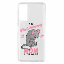 Чехол для Huawei P Smart 2021 The Most amazing mom in the world - PrintSalon