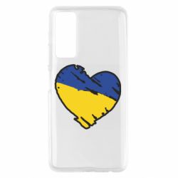 Чехол для Huawei P Smart 2021 Украина сердце с царапинами - PrintSalon