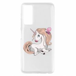 Чехол для Huawei P Smart 2021 Unicorn with bow tie - PrintSalon